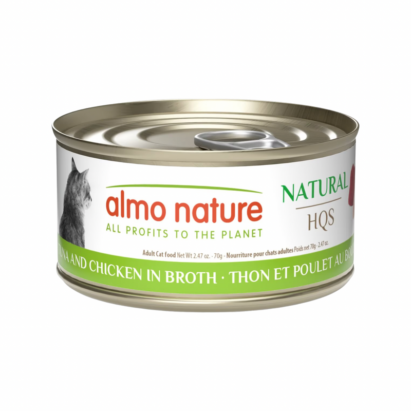 Canned Cat Treat - Natural HQS - Tuna & Chicken in Broth - Adult