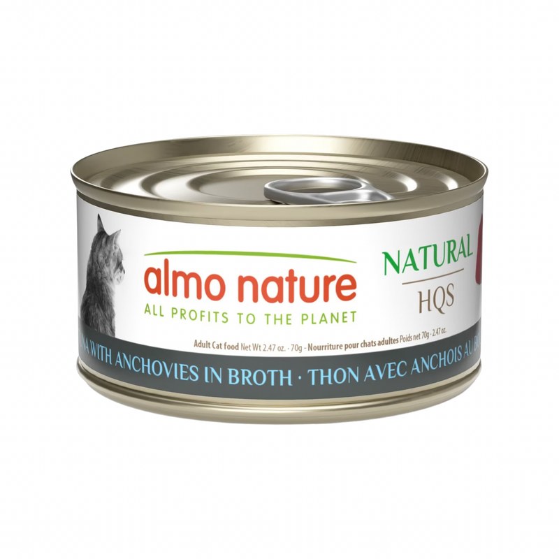 Canned Cat Treat - Natural HQS - Tuna with Anchovies in Broth - Adult