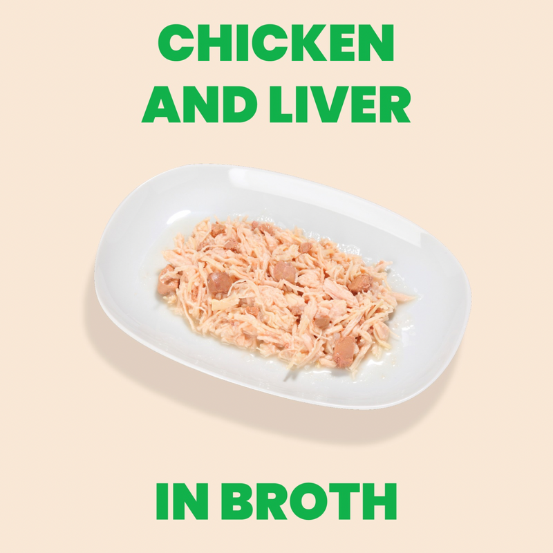 Canned Cat Treat - Natural HQS - Chicken & Liver in Broth - Adult