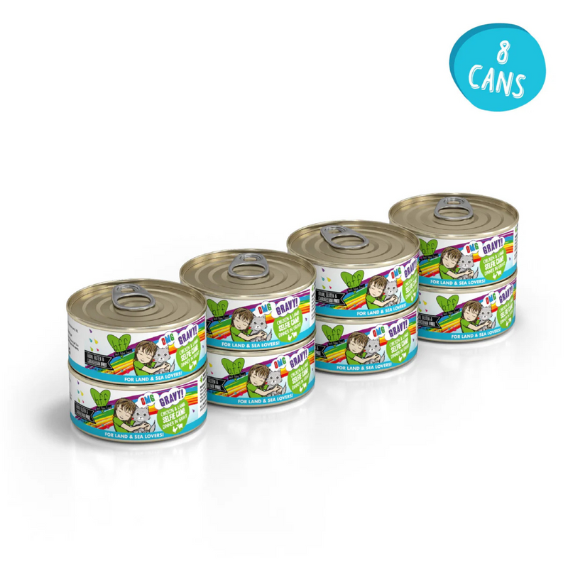 Canned Cat Food - BFF OMG Gravy! - Selfie Cam! - Chicken & Lamb Dinner in Gravy