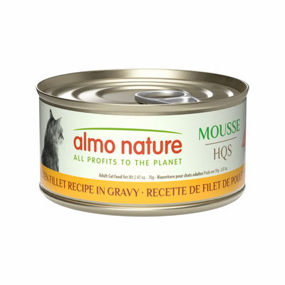 Canned Cat Food - Mousse HQS - Chicken Fillet Recipe in Gravy - Adult
