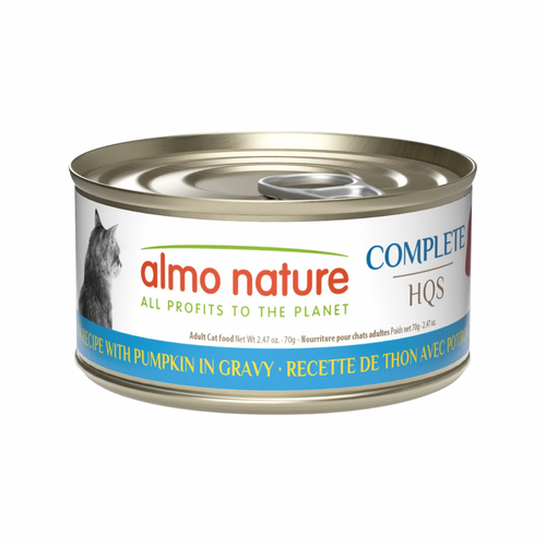 Canned Cat Food - Complete HQS - Tuna Recipe with Pumpkin in Gravy - Adult