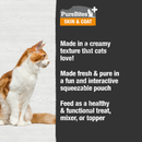 Squeezable Functional Creamy Cat Treat - Skin & Coat