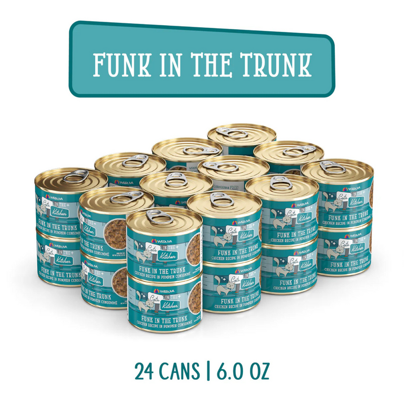 Canned Cat Food - Cats in the Kitchen - Funk in the Trunk - Chicken Recipe in Pumpkin Consommé