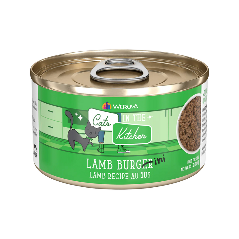 Canned Cat Food - Cats in the Kitchen, Lamb Burger-ini, Lamb Recipe Au Jus