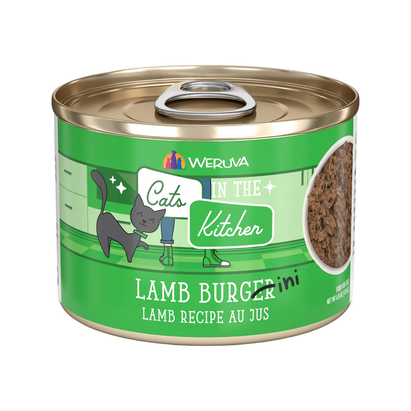 Canned Cat Food - Cats in the Kitchen, Lamb Burger-ini, Lamb Recipe Au Jus