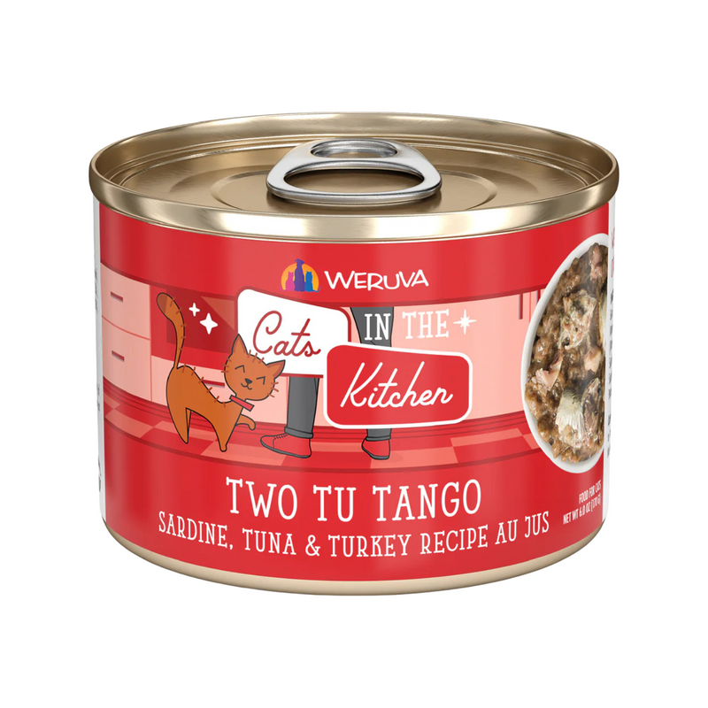 猫罐头 - 猫咪在厨房 - Two Tu Tango - 原汁沙丁鱼金枪鱼火鸡配方
