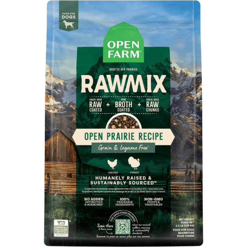 *(Best By 2025-02-18)* Dry Dog Food - RAWMIX - Open Prairie Recipe (Grain & Legume Free) - 3.5 lb