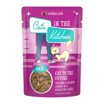 Pochette de chat - Chats dans la cuisine (Sns Paté) - Chat à l'avenir - Dîner au poulet et saumon - 3 oz