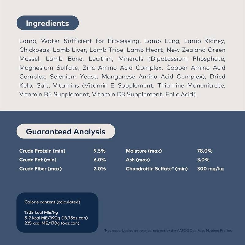 Canned Dog Food - Lamb Recipe