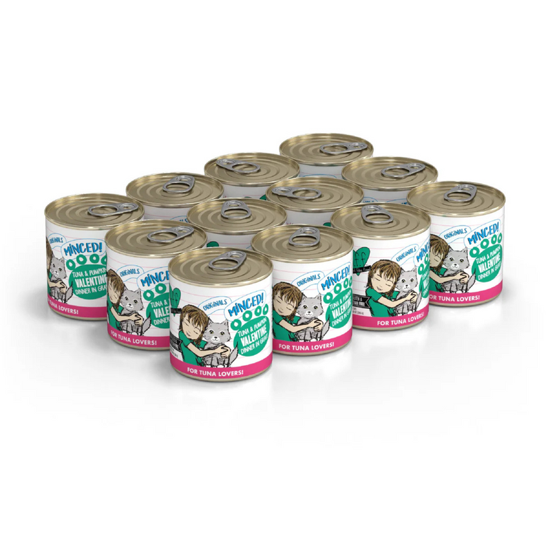Canned Cat Food - BFF Minced - Valentine - Tuna & Pumpkin Dinner in Gravy