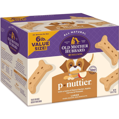 *(Best By 2025-02-21)* Oven Baked Dog Biscuits, P-Nuttier, Peanut Butter, Large - 6 lb