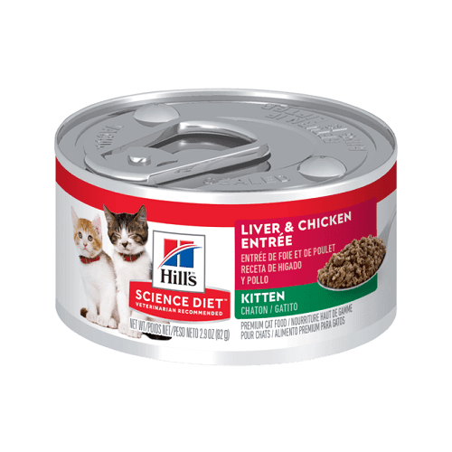 *(Best By 2025-02-30)* Canned Cat Food - Kitten - Liver & Chicken Entrée - 2.9 oz