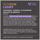 Wet Cat Food - SOLUTIONS MOUSSE - Light - Chicken, Turkey & Pumpkin Recipe in Broth - Adult