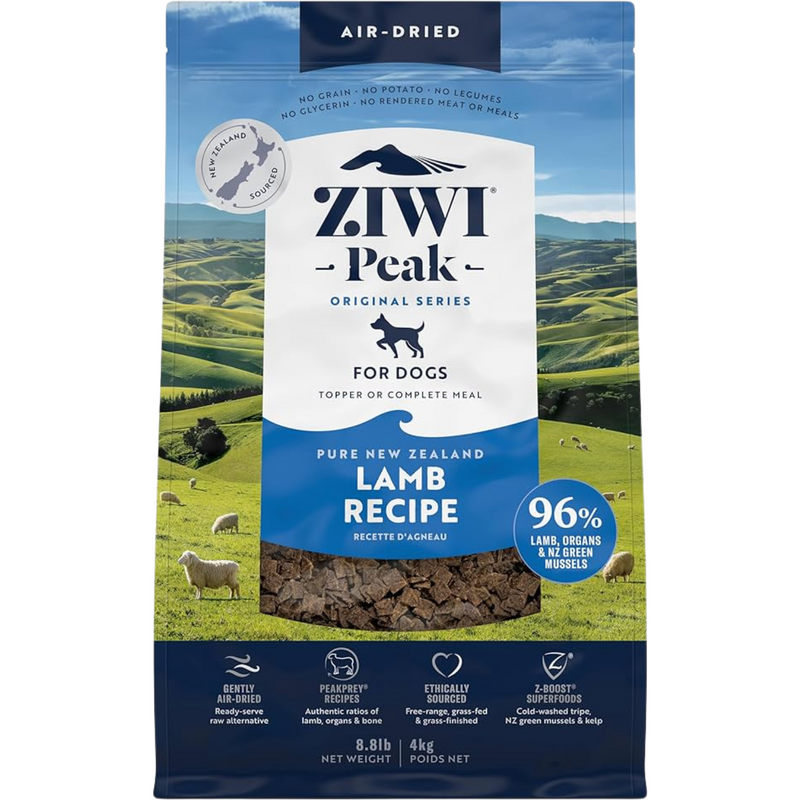 Nourriture pour chiens séchés à l'air - recette d'agneau