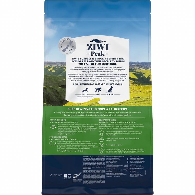 Air Dried Dog Food - Tripe & Lamb Recipe