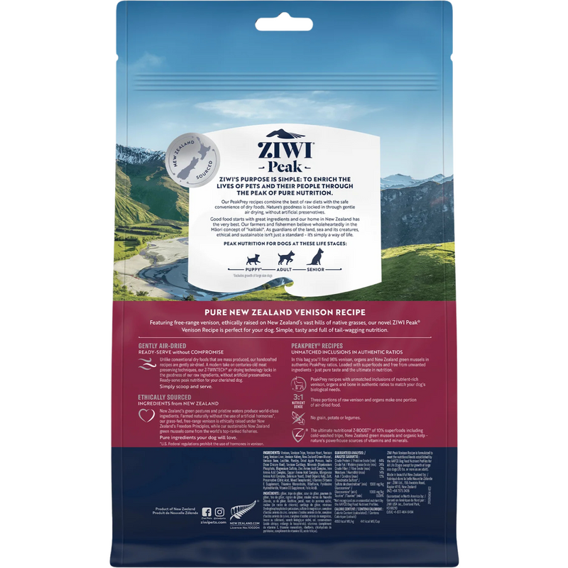 Air Dried Dog Food - Venison Recipe