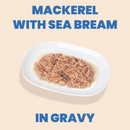 Canned Cat Food - Complete HQS - Mackerel Recipe with Sea Bream in Gravy - Adult