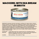 Canned Cat Food - Complete HQS - Mackerel Recipe with Sea Bream in Gravy - Adult