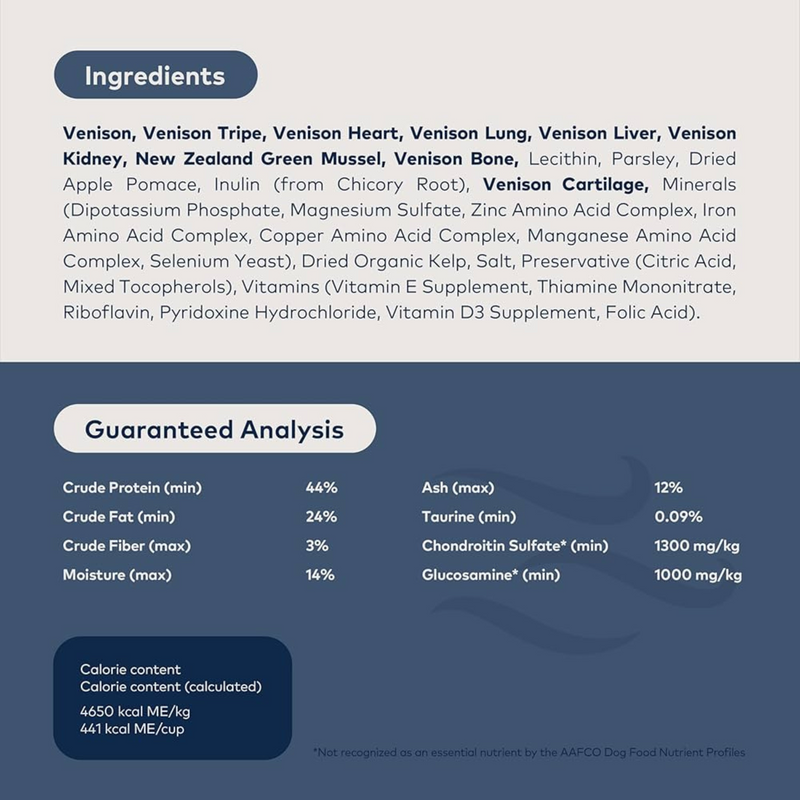 Air Dried Dog Food - Venison Recipe