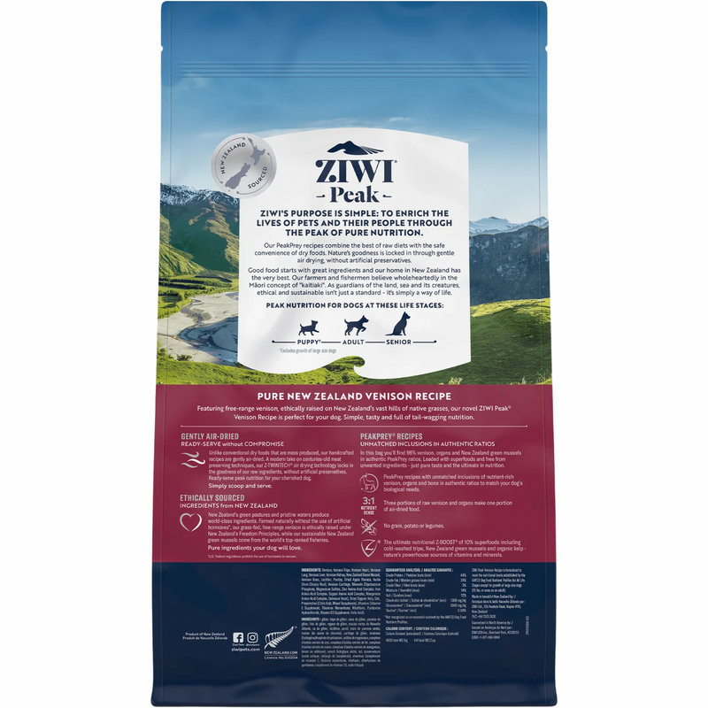 Air Dried Dog Food - Venison Recipe