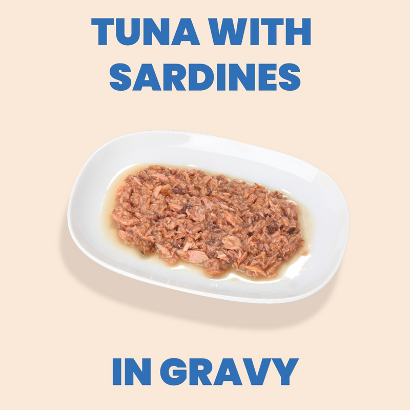 Alimentation pour chats pour adultes en conserve - HQS Complete - Recette de thon avec sardines dans la sauce - 2,47 oz
