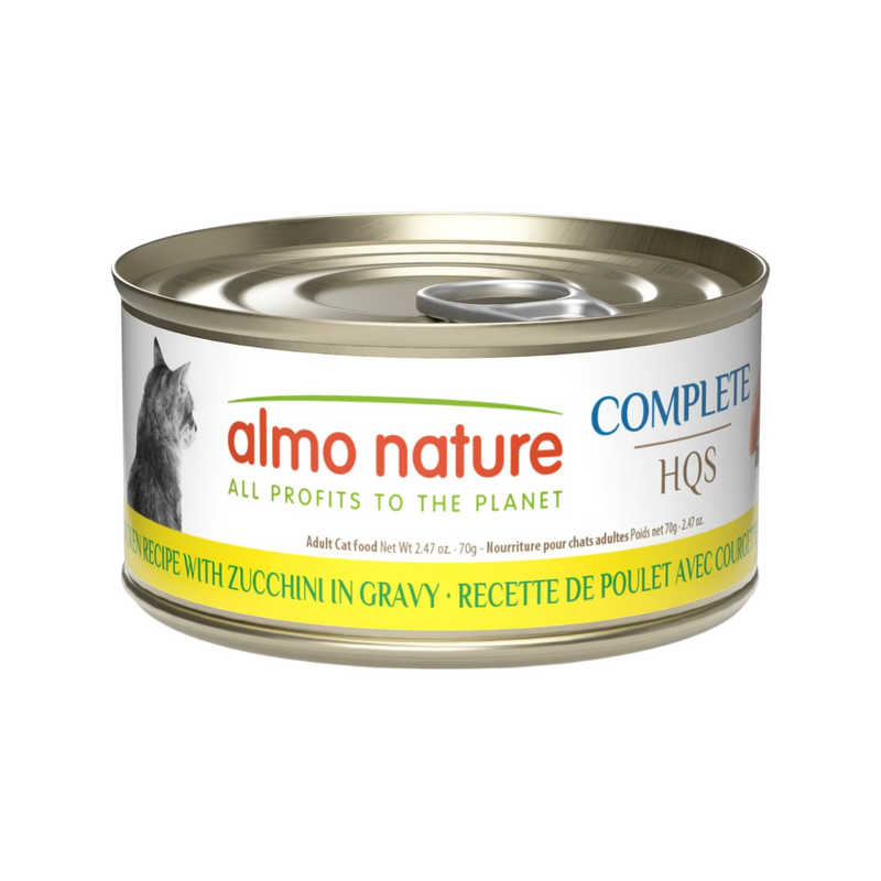 成年猫罐头 - HQS Complete - 肉汁鸡肉西葫芦配方 - 70克