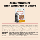 Wet Cat Food - La Cucina HQS - Chicken Dinner with Whitefish in Gravy - Adult