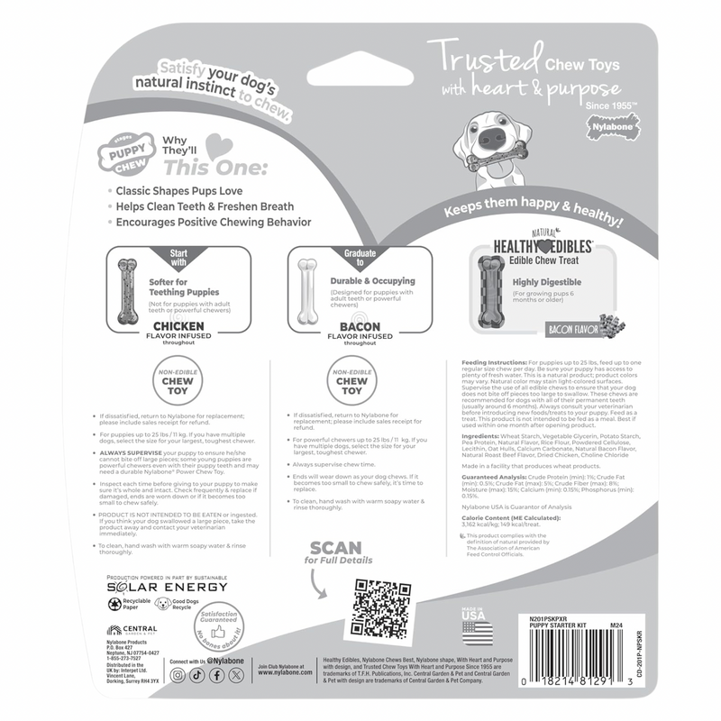 Dog Chewing Toy & Treat - PUPPY CHEW - Puppy Starter Kit