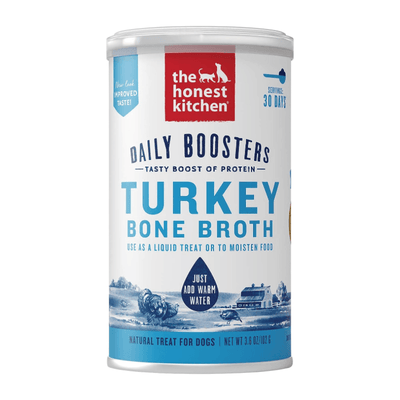 *(Best By 2025-05-15)* Dog Food Booster - Instant Turkey Bone Broth with Turmeric - 3.6 oz