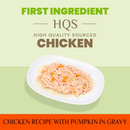 Canned Cat Food - Supportive Formulas HQS - Digestive Support Formula - Chicken Recipe with Pumpkin in Gravy - Adult