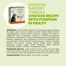 Canned Cat Food - Supportive Formulas HQS - Digestive Support Formula - Chicken Recipe with Pumpkin in Gravy - Adult