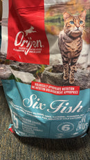*Little Damaged* Dry Cat Food - Six Fish - 5.4 kg (Please Use By 2027-02-26) *Pickup Only*
