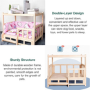 Kitty Cat Solid Wood Pet Bed with Top Shelf