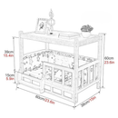 Kitty Cat Solid Wood Pet Bed with Top Shelf