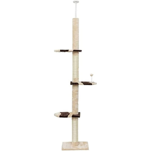 Adjustable Floor-to-Ceiling Cat Tree, 4-Tier Vertical Climbing Tower