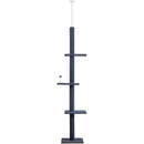 Adjustable Floor-to-Ceiling Cat Tree, 4-Tier Vertical Climbing Tower