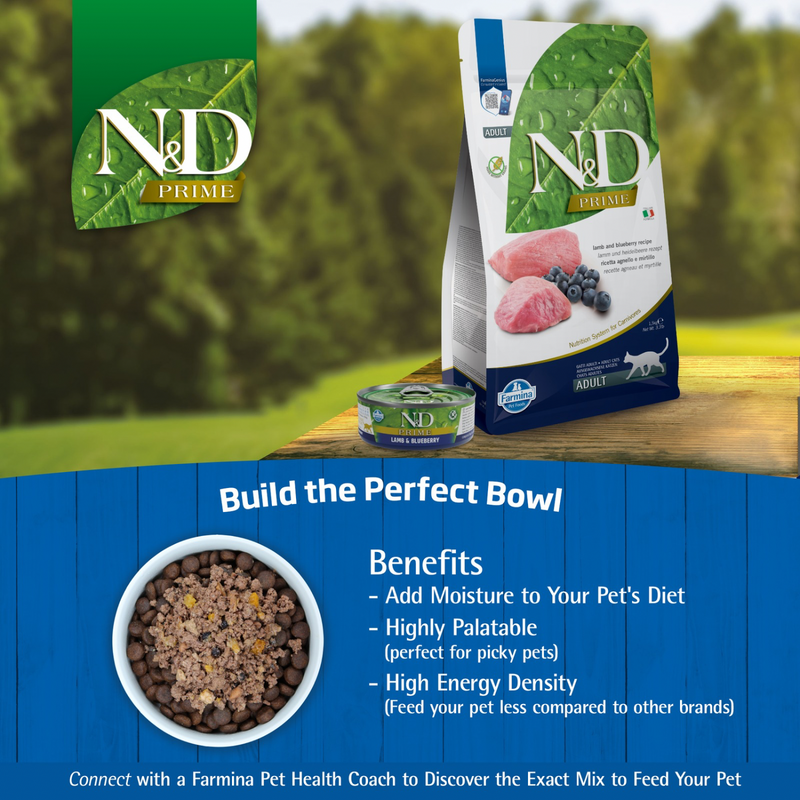 Dry Cat Food - N & D - PRIME - Lamb & Blueberry - Adult