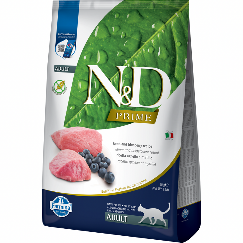 Dry Cat Food - N & D - PRIME - Lamb & Blueberry - Adult