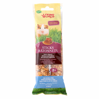 *(Please Use By 2025-12-02/ 2026-02-23)* Guinea Pig Treat Sticks - Honey Flavored - 112 g - 2 pack