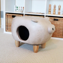 Piggy Cat Cave & Ottoman