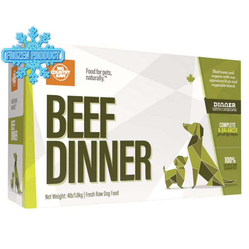 Dog Frozen Raw - DINNERS - Beef Dinner Carton