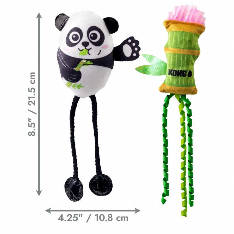 Catnip Cat Toy - SCRATTLES - Panda - 2 pk