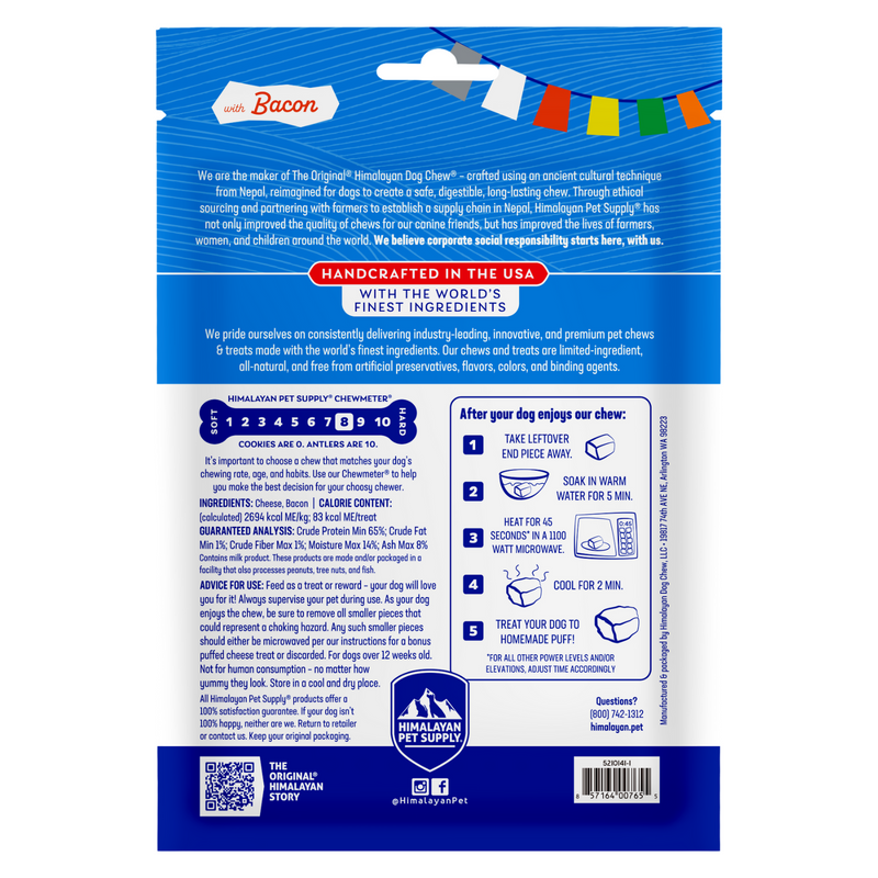 Yak Cheese Dog Chew - Bacon