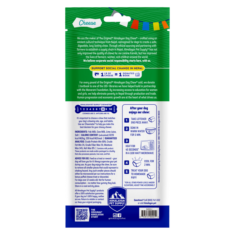 Yak Cheese Dog Chew - Cheese