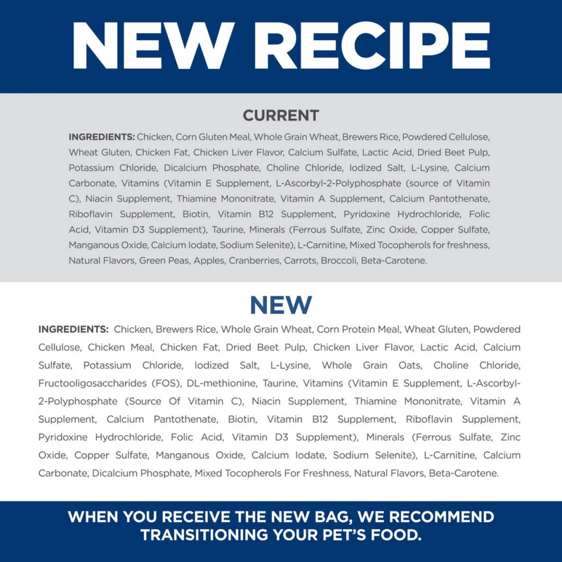 Dry Cat Food - Light, Adult 1-6, Chicken Recipe