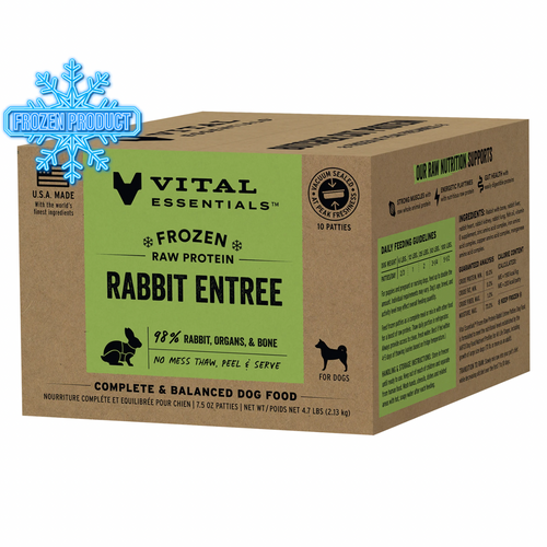 Dog Frozen Raw Patty - Rabbit Entree