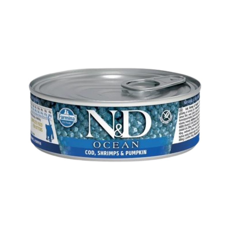 幼猫罐头 - N & D - 海洋 - 鳕鱼大虾炖南瓜