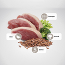 Alimentation sèche pour chats - N & D - Quinoa - Stremented - canard, brocoli et asperges - adulte