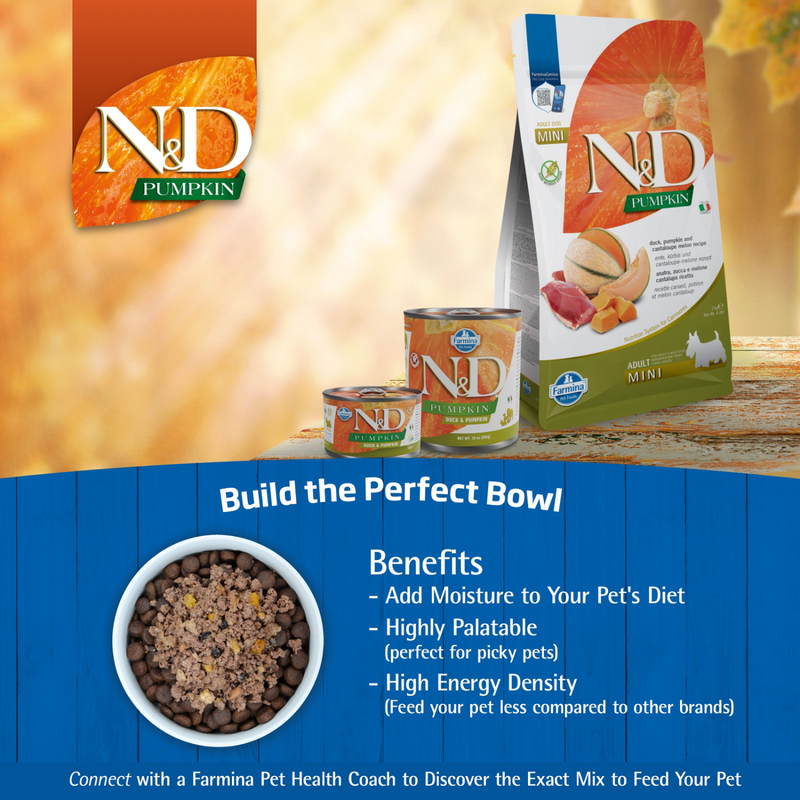 Dry Dog Food - N & D - PUMPKIN - Duck & Cantaloupe - Adult Mini